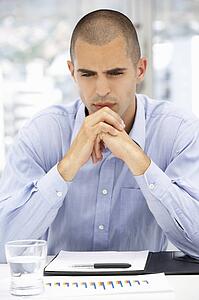Serious young businessman