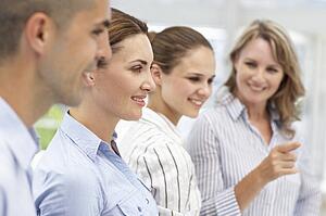 Business team working together