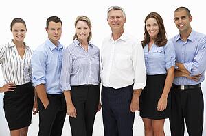 Mixed group of business people
