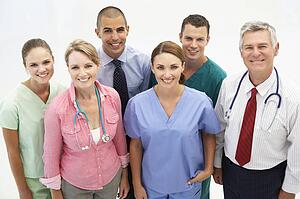 Mixed group of medical professionals