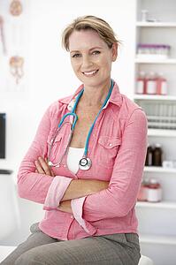 Female doctor in consulting room