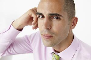 Young businessman head and shoulders