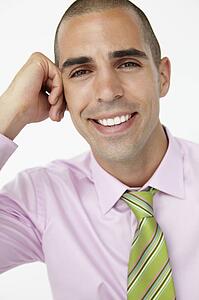 Young businessman head and shoulders