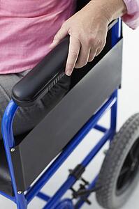Detail of woman in wheelchair