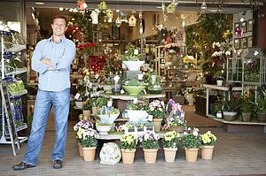 Man working in florist