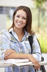 Portrait young woman outdoors