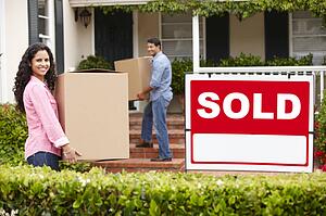 Couple moving into new home