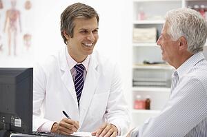 Doctor with senior patient