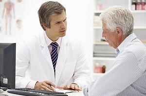 Doctor with senior patient