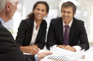 Mixed group in business meeting