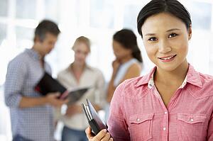 Young businesswoman in office