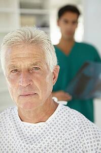 Young doctor with senior patient