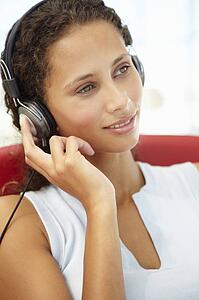 Young woman with headphones