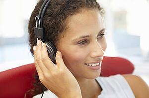 Young woman with headphones