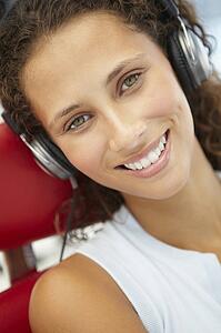 Young woman with headphones