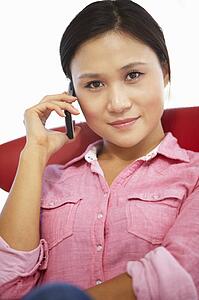 Young woman on the phone