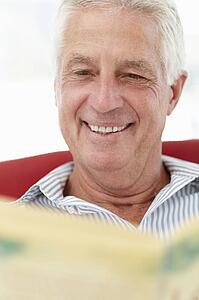 Senior man reading