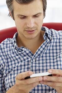 Man texting