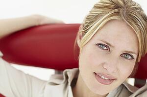 Woman sitting in chair