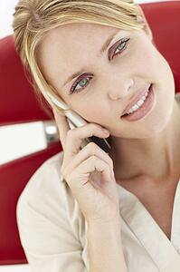 Woman talking on the phone