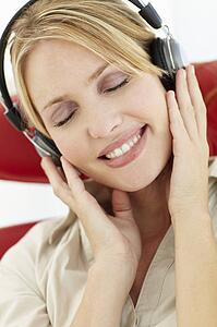 Woman with headphones