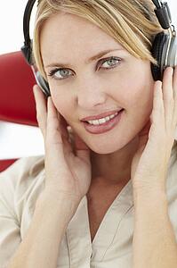 Woman with headphones