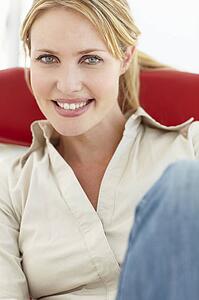 Woman sitting in chair