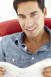 Young man reading