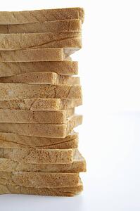 Stack of sliced bread