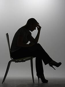Woman in silhouette