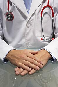 Doctor sitting at desk