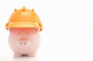 Piggybank with hard hat