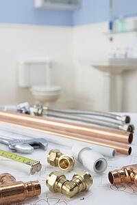 Plumbing tools and materials