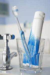 Toothbrush and toothpaste