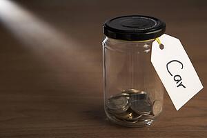 Coins in a jam jar