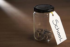 Coins in a jam jar