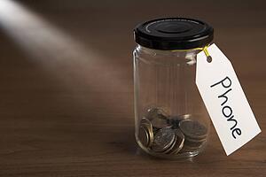 Coins in a jam jar