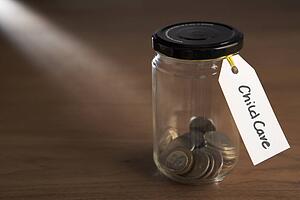 Coins in a jam jar