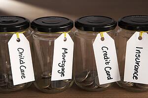 Coins in a jam jar