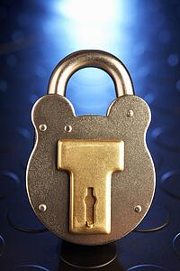 Golden padlock