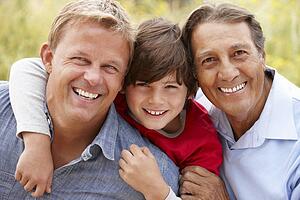3 generations Hispanic men