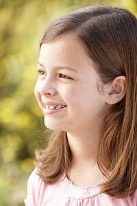 Portrait Hispanic girl outdoors