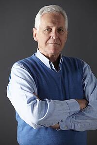 Senior man studio portrait