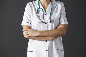 American nurse studio portrait cropped