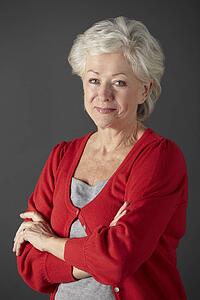 Senior woman studio portrait
