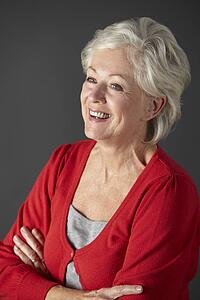 Senior woman studio portrait