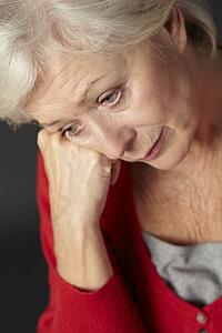 Senior woman suffering from depression