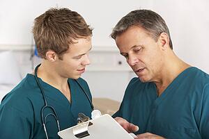 Medical staff working on hospital ward