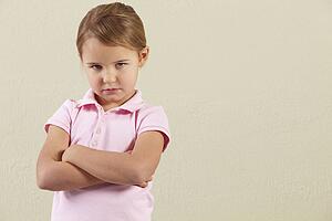 Studio Shot Of Angry Young Girl