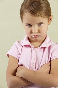 Studio Shot Of Angry Young Girl